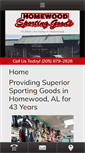 Mobile Screenshot of homewoodsportinggoods.net