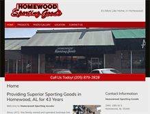 Tablet Screenshot of homewoodsportinggoods.net